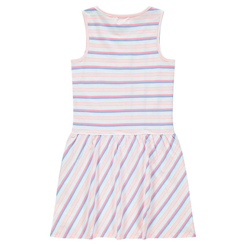 Παιδικά - Αμάνικο φόρεμα με ρίγες σε αντίθεση 