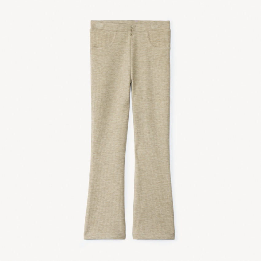 Κολάν πλεκτό με εβαζέ γραμμή και ριγωτό εφέ για κορίτσι 