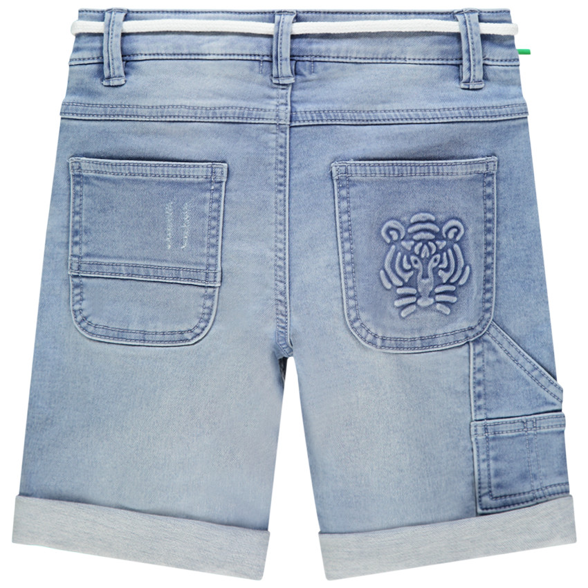 Βερμούδα jean effet used με ζώνη cordelette  Additional Βερμούδα jean effet used με ζώνη cordelette