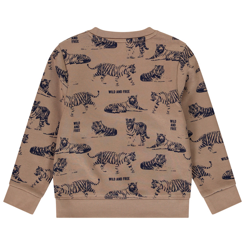 Φούτερ molleton με σχέδιο τίγρης για αγόρι 