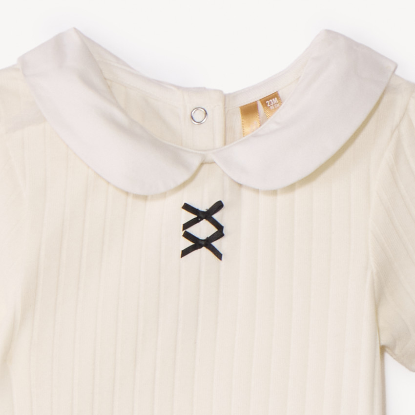 Ensemble 2 pièces avec jupe en tulle plumetis pour bébé fille 