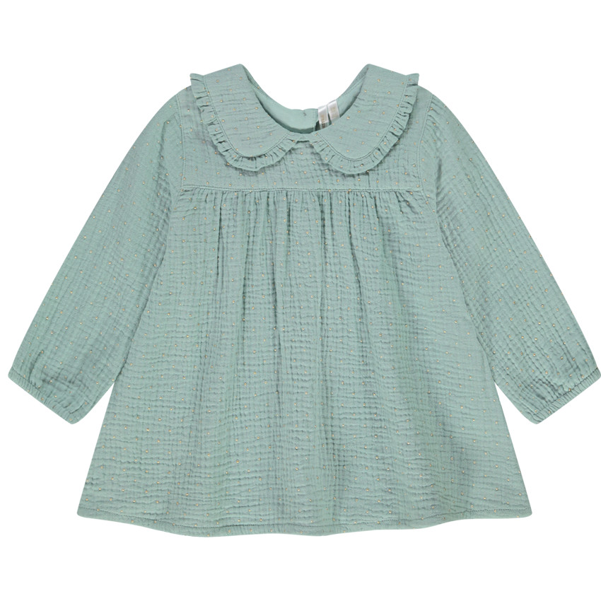 Τουνίκ με μακριά μανίκια και χρυσά πουά για bebe κορίτσι 