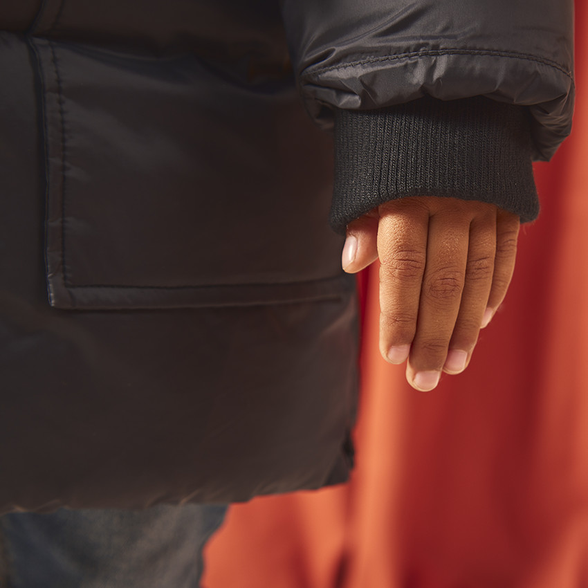 Μπουφάν micropolaire με κουκούλα για αγόρι 