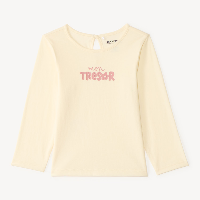 T-shirt à manches longues avec imprimé fantaisie pour bébé fille 