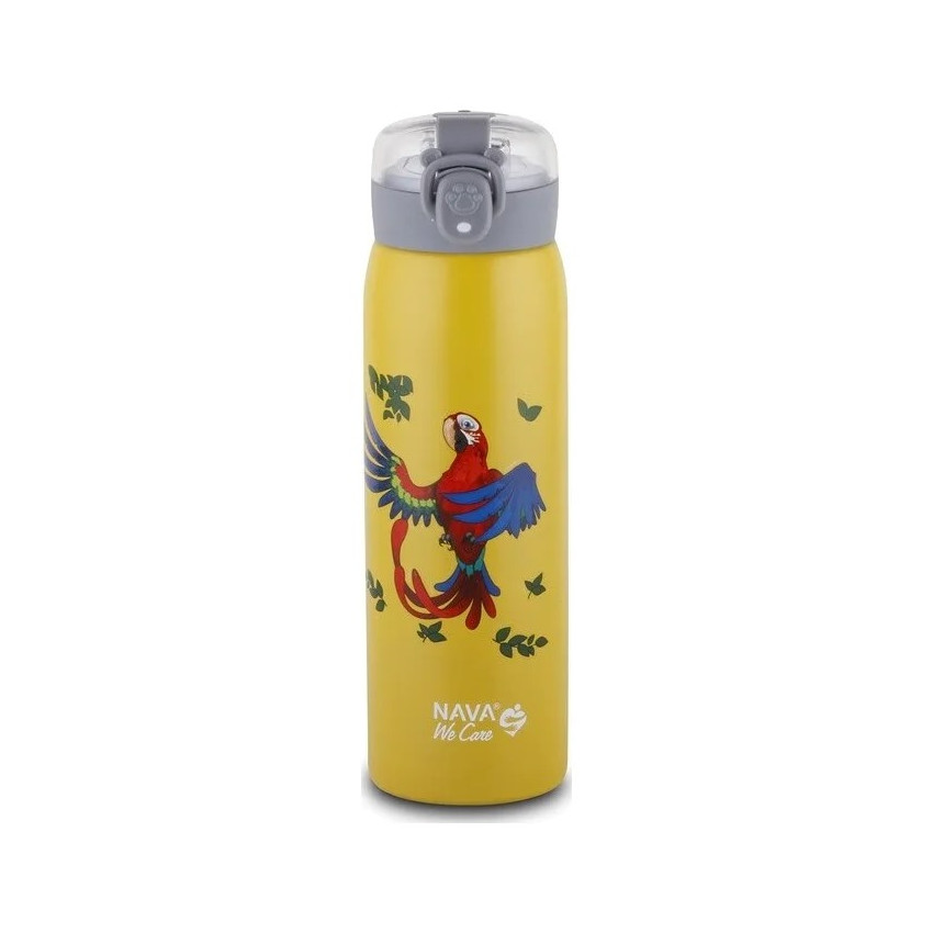 Θερμός Μπουκάλι Ανοξείδωτο “We Care” Κίτρινο 500ml Nava  