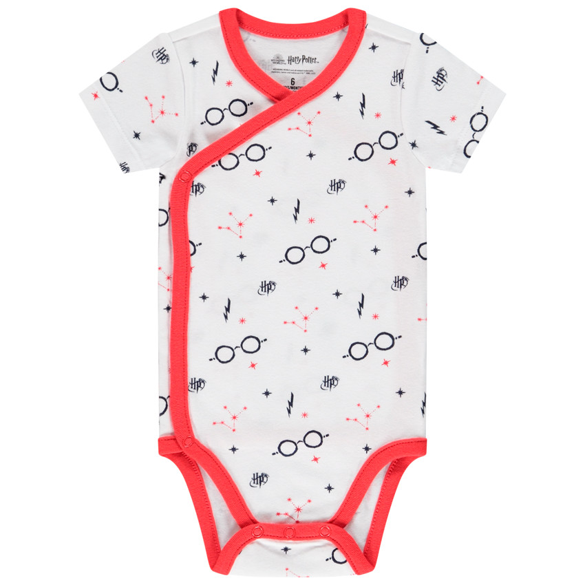 Lot de 2 bodies manches courtes Harry Potter Warner pour bébé garçon 