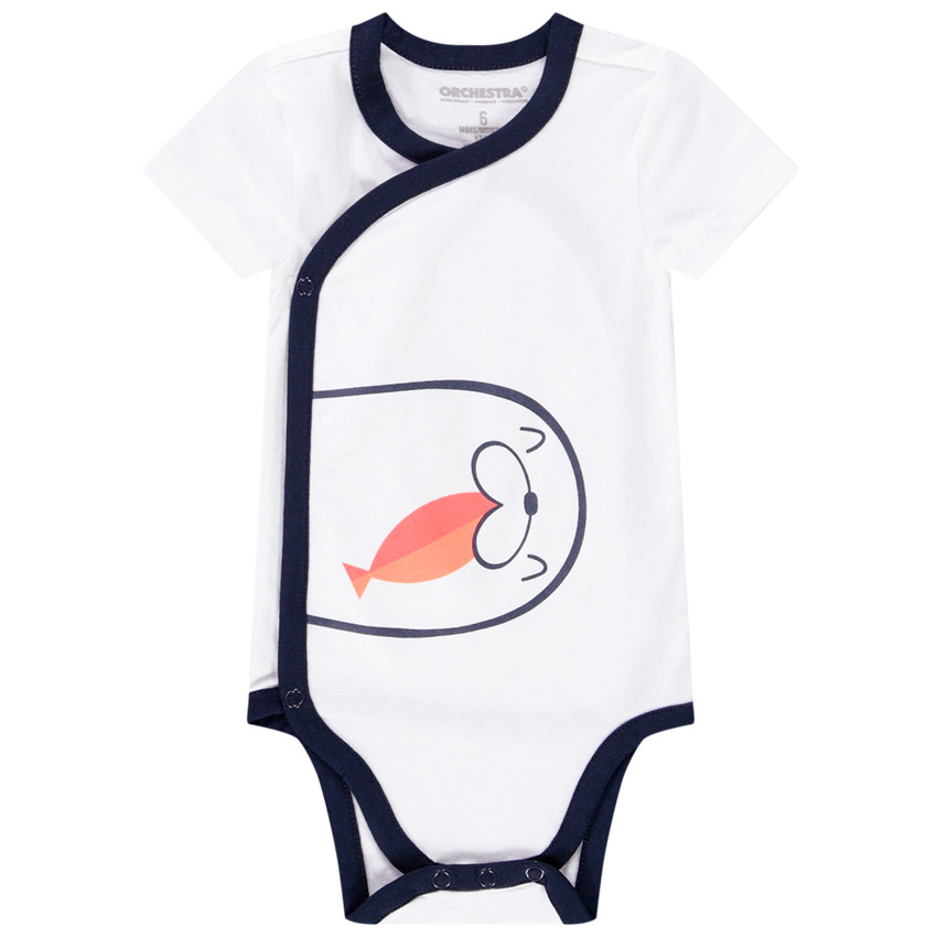 Σετ από 3 bodies κοντομάνικα με σχέδιο morse για bebe αγόρι 