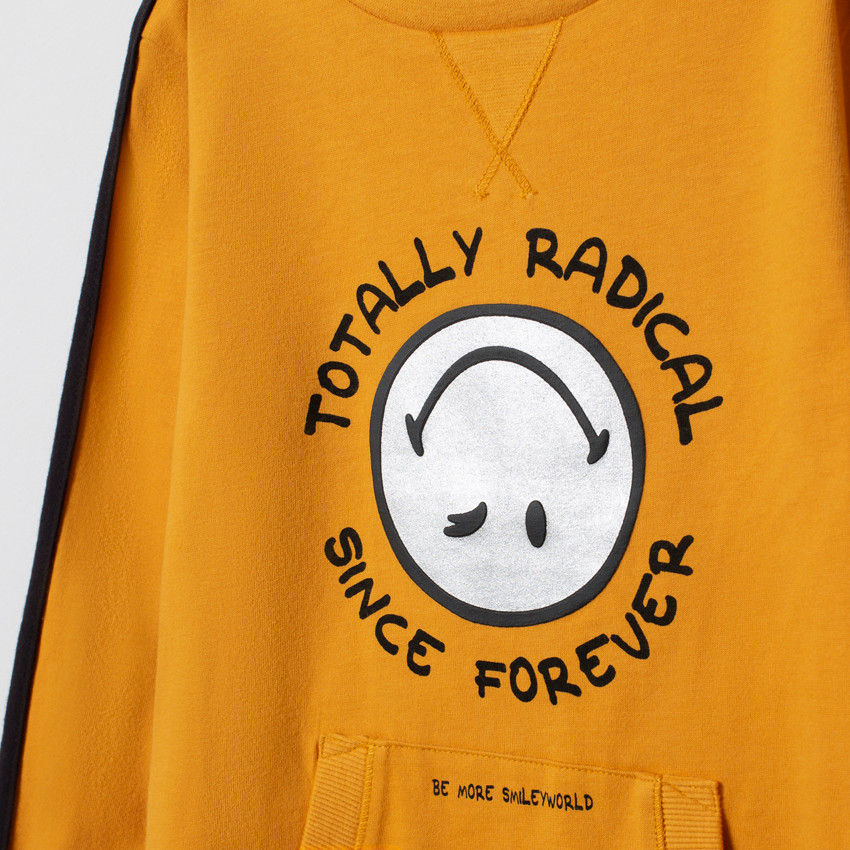 T-shirt μακρυμάνικο με Ρίγες διαφορετικού χρώματος σχέδιο SmileyWorld 