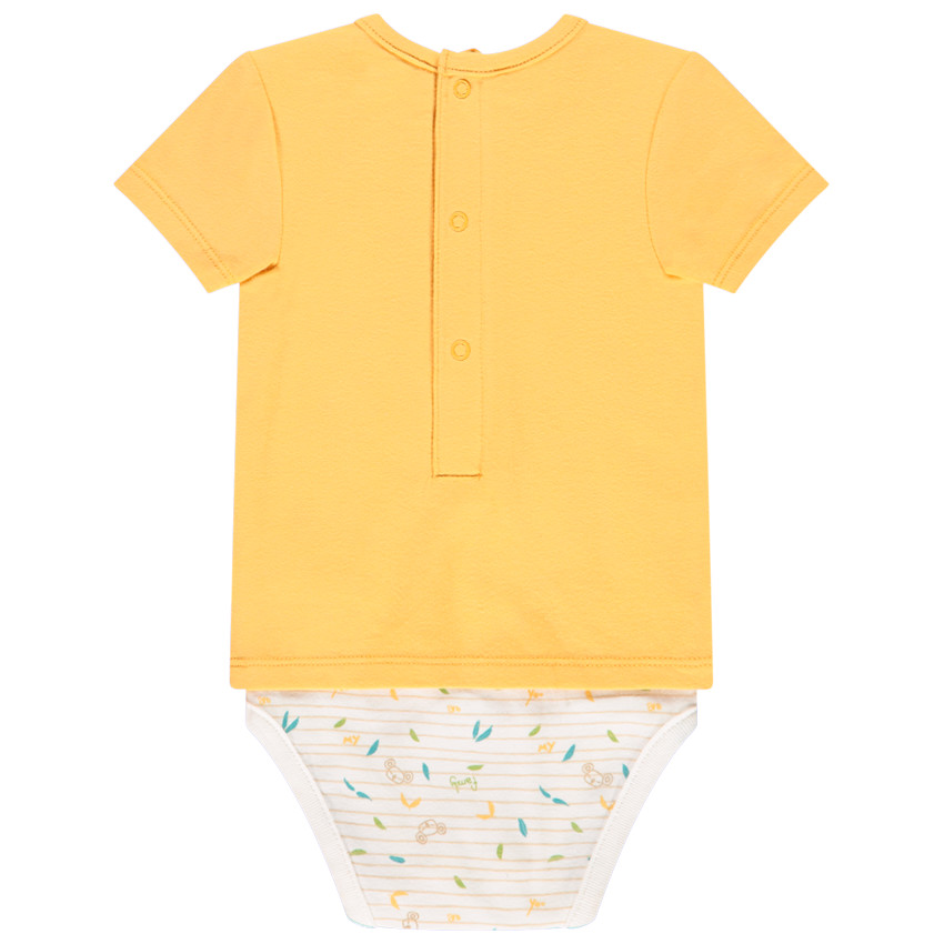 Body κοντομάνικο effet 2-σε-1 σχέδιο koala για bebe αγόρι 