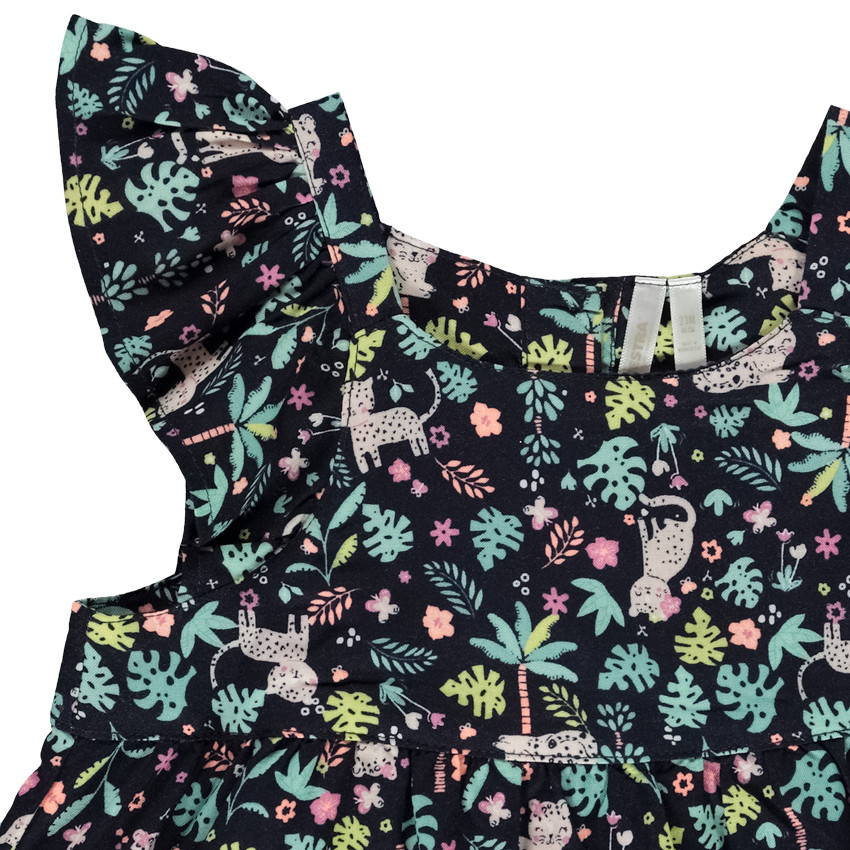 Τοπ από voile με εμπριμέ ζούγκλας για μωρό κορίτσι 