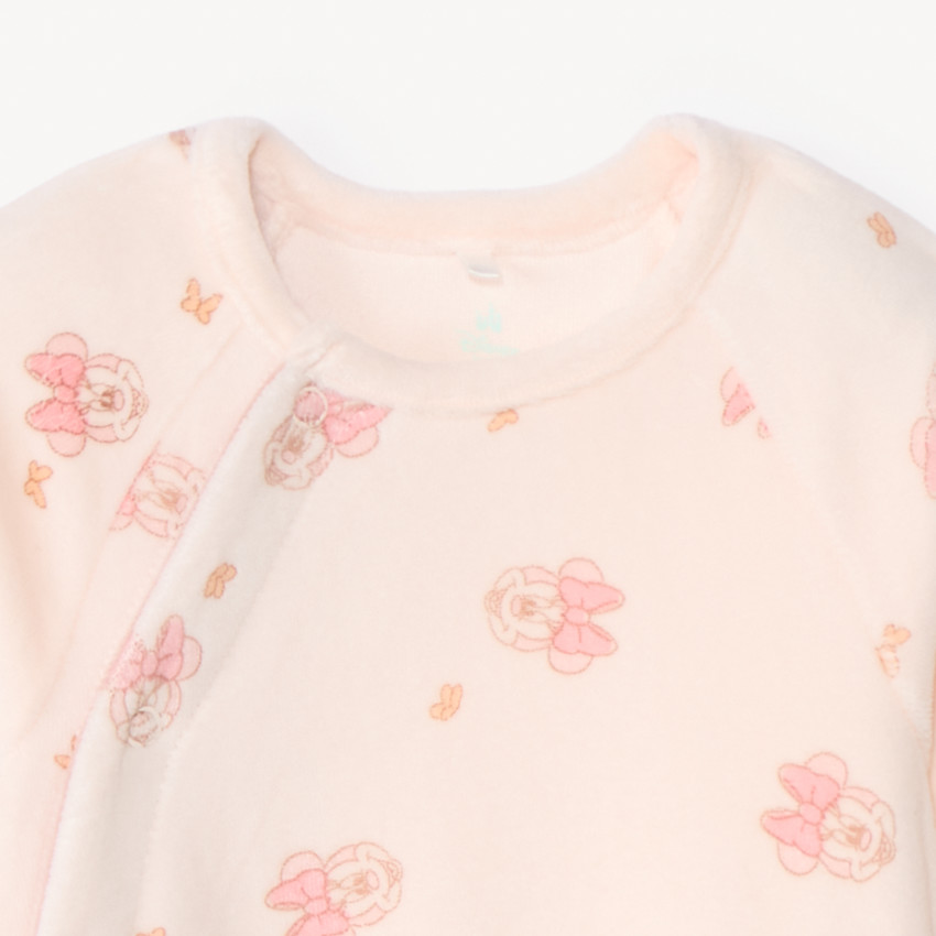 Dors-bien en velours bicolore Minnie Disney pour bébé fille 
