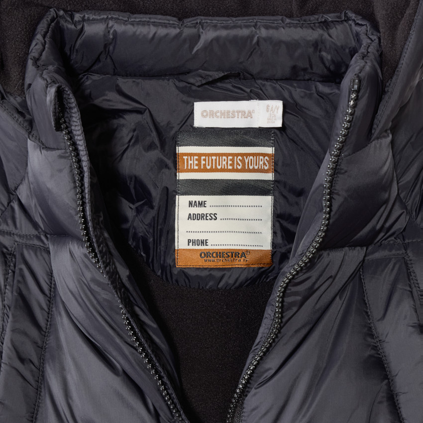 Μπουφάν micropolaire με κουκούλα για αγόρι 