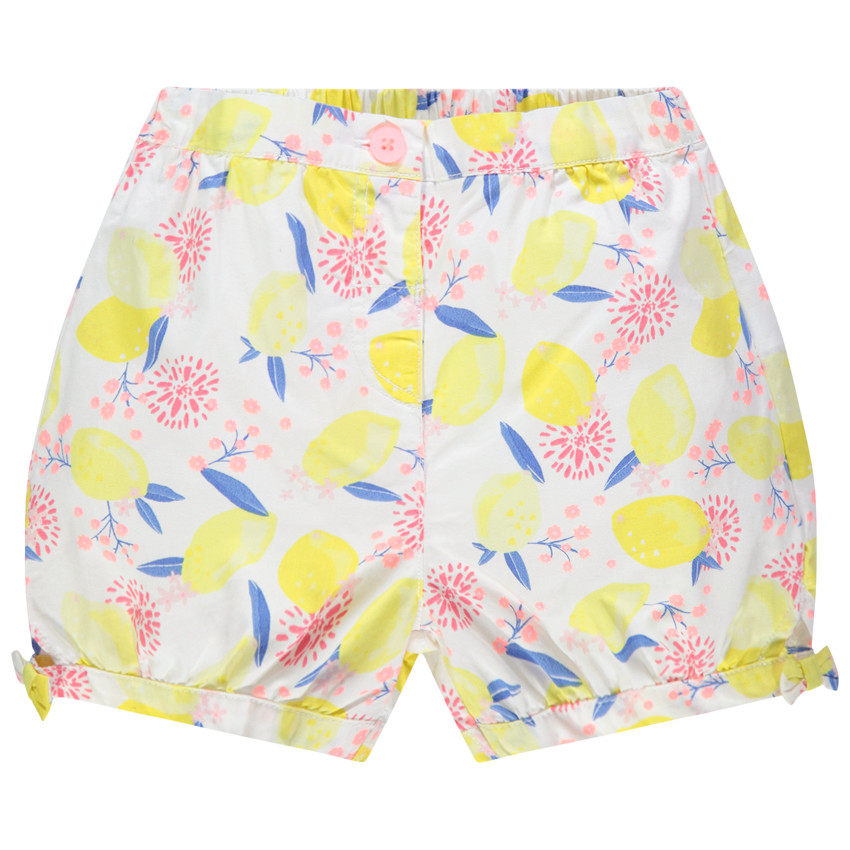 Σορτς σπορ με φαντεζί σχέδιο λεμονιών 