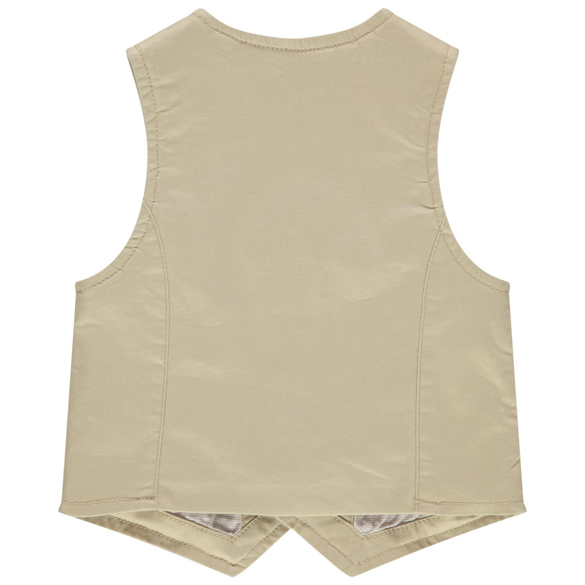 Aμάνικο γιλέκο με ριγέ φόδρα και τσέπες  Additional Aμάνικο γιλέκο με ριγέ φόδρα και τσέπες