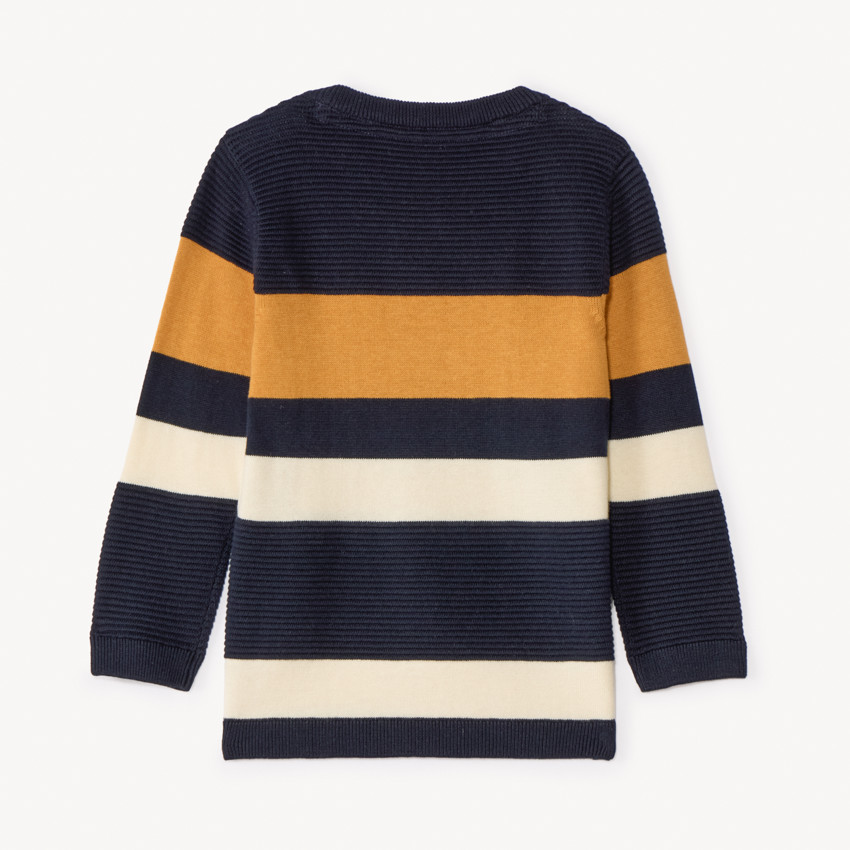 Pull en tricot fantaisie rayé pour bébé garçon 