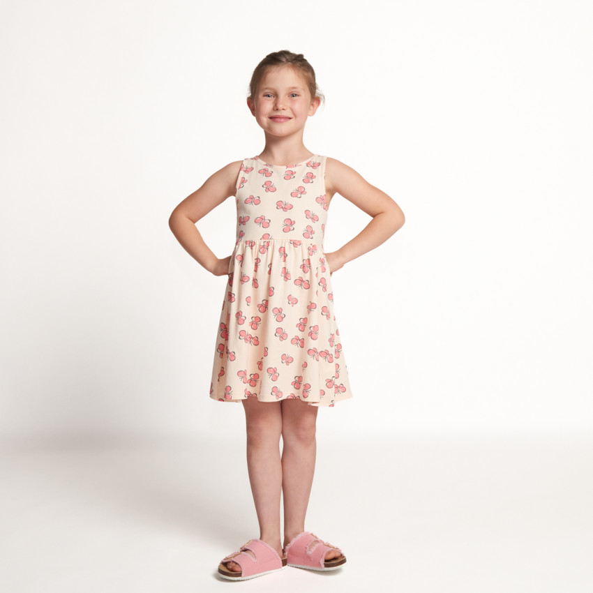 Αμάνικο φόρεμα με φαντεζί σχέδιο για κορίτσι 