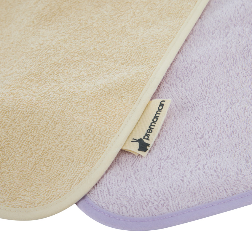 Σετ 3 Σαλιάρες από Πετσετέ Ύφασμα - Μωβ 