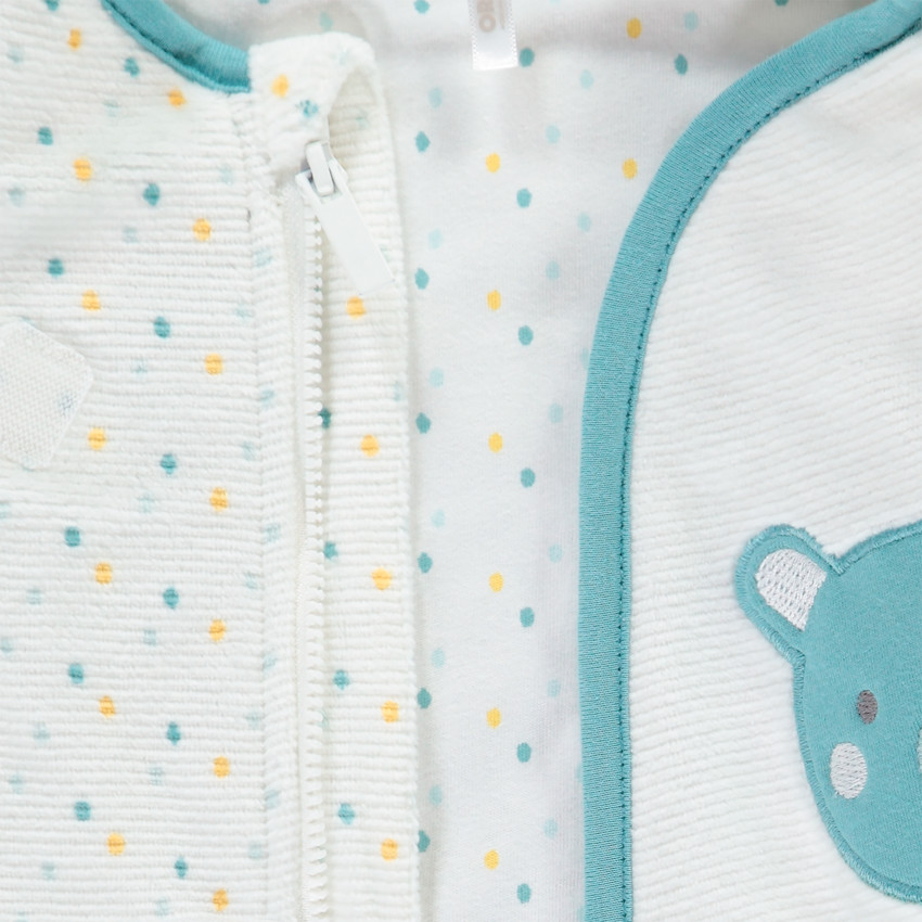 Υπνόσακος με αφαιρούμενα μανίκια με σχέδιο αρκουδάκι για bebe αγόρι 