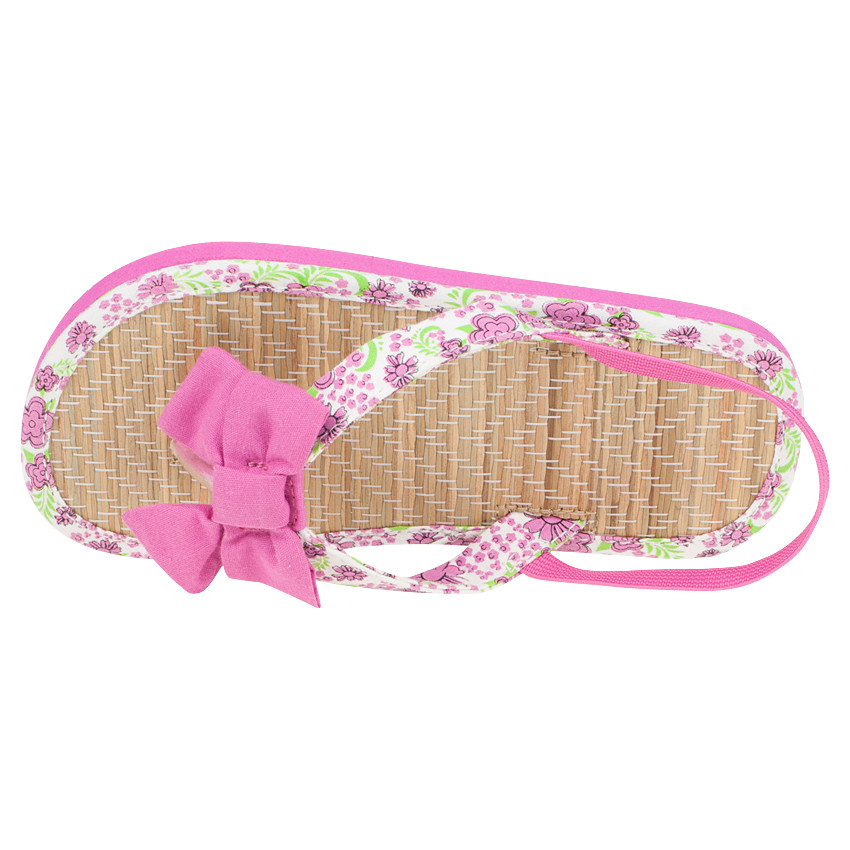 Σαγιονάρες με φλοράλ μοτίβο και φιόγκο 