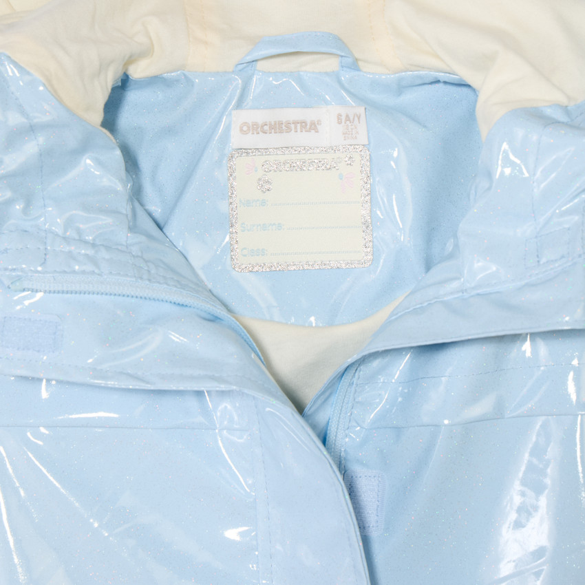 Parka déperlant à capuche irisée pour fille 