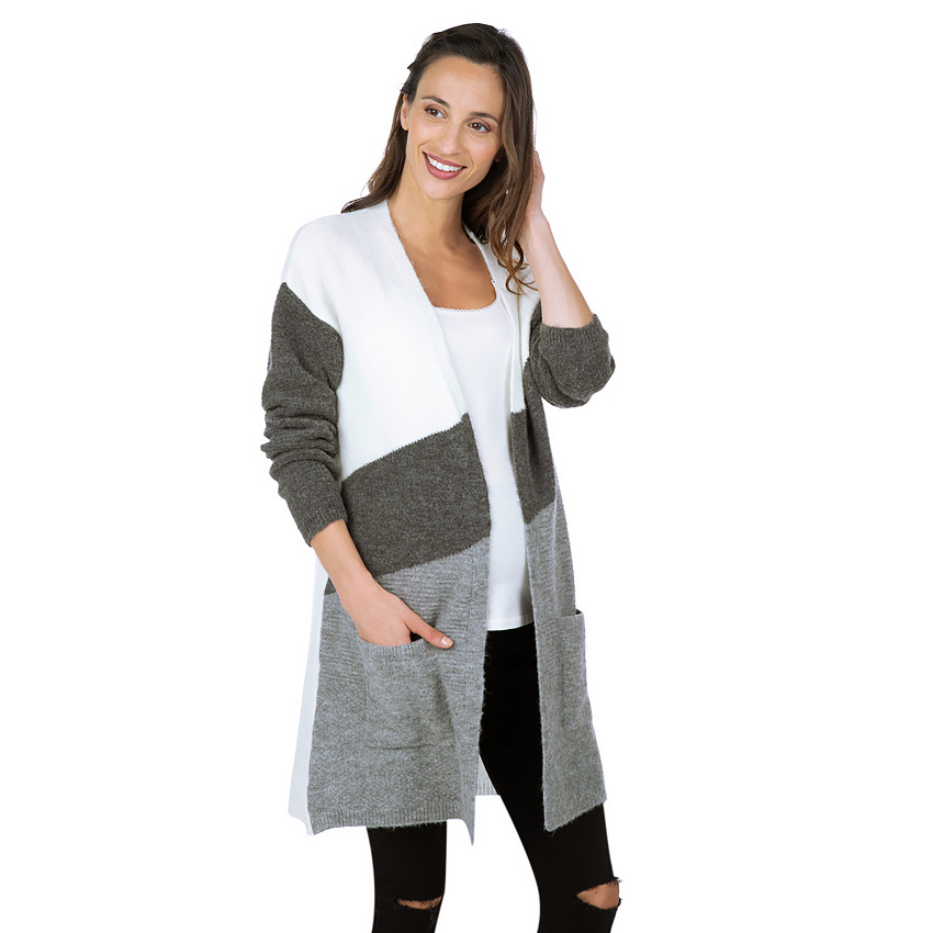 Μακριά πλεκτή ζακέτα εγκυμοσύνης 