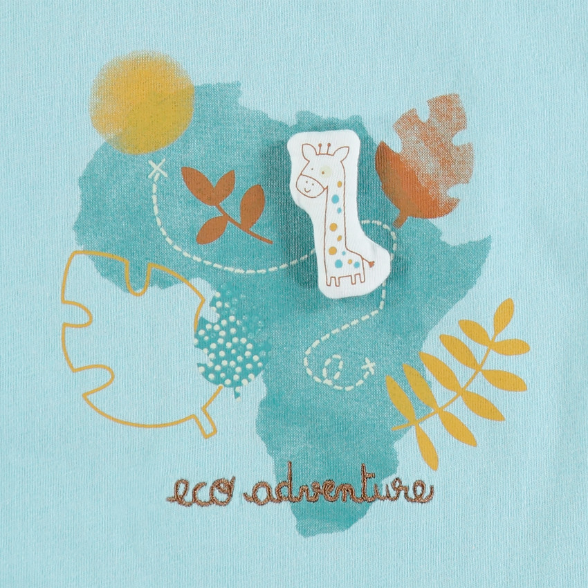 T-shirt κοντομάνικο με οργανικό βαμβάκι σχέδιο Afrique  Additional T-shirt κοντομάνικο με οργανικό βαμβάκι σχέδιο Afrique