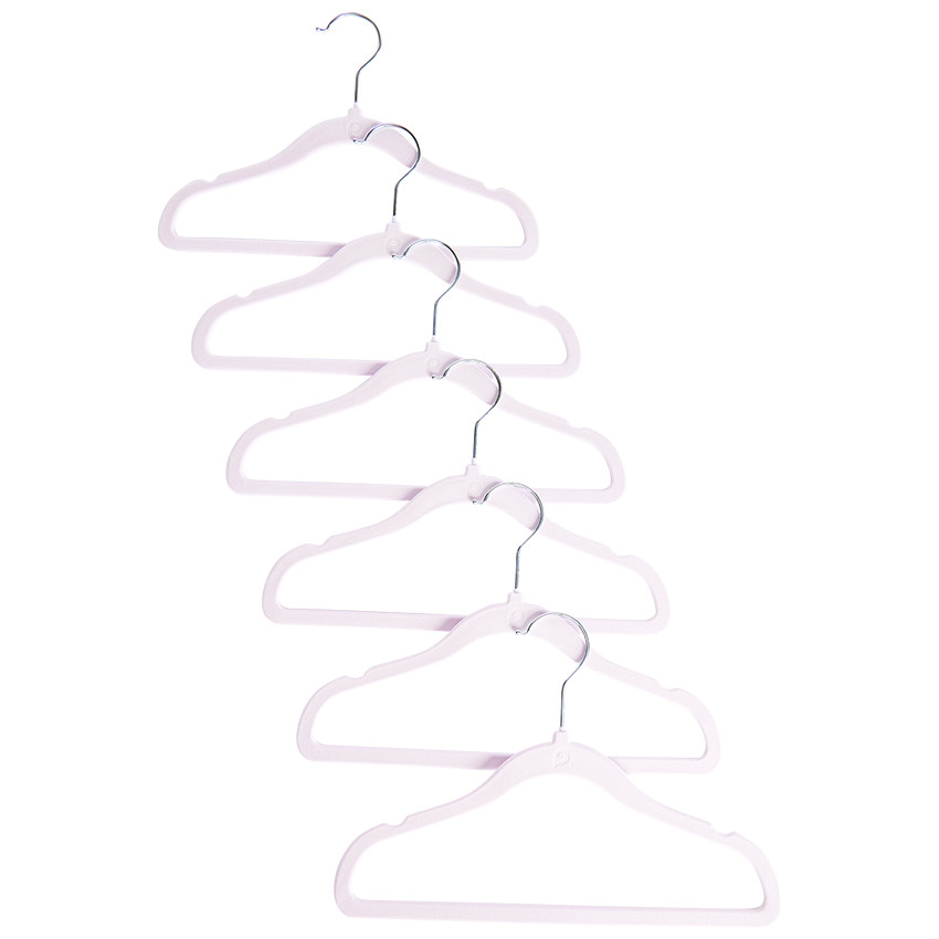 Σετ από 6 κρεμάστρες βελουτέ λεβάντα 