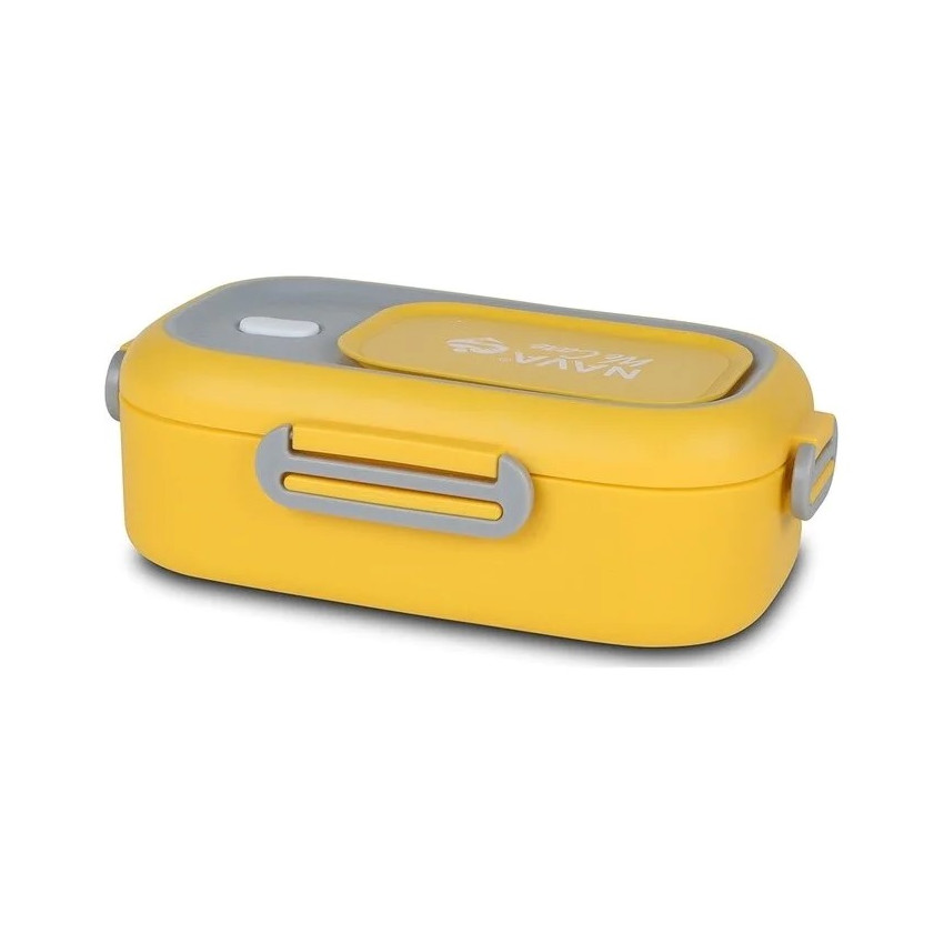 Δοχείο Φαγητού Ανοξείδωτο Ορθογώνιο "We Care", Κίτρινο 800ml 