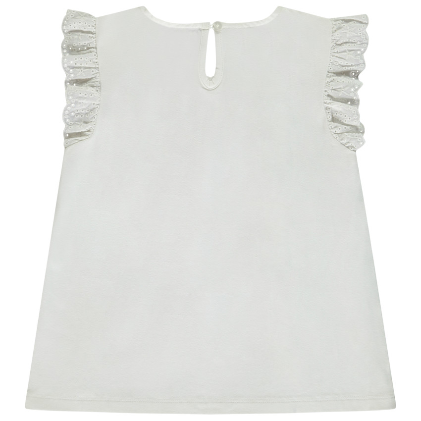 Κοντομάνικο μπλουζάκι με αγγλική δαντέλα για κορίτσι  Additional Κοντομάνικο μπλουζάκι με αγγλική δαντέλα για κορίτσι