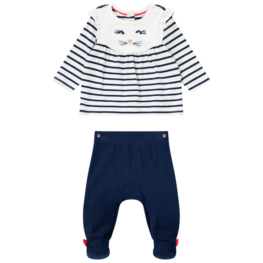 Πιτζάμα 2 κομμάτια jersey για bebe κορίτσι 