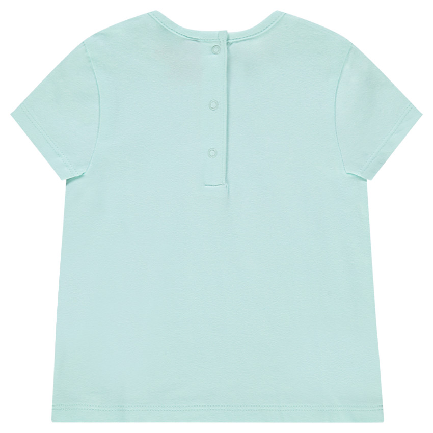 Κοντομάνικη μπλούζα από βιολογικό βαμβάκι με τυπωμένο μήνυμα 