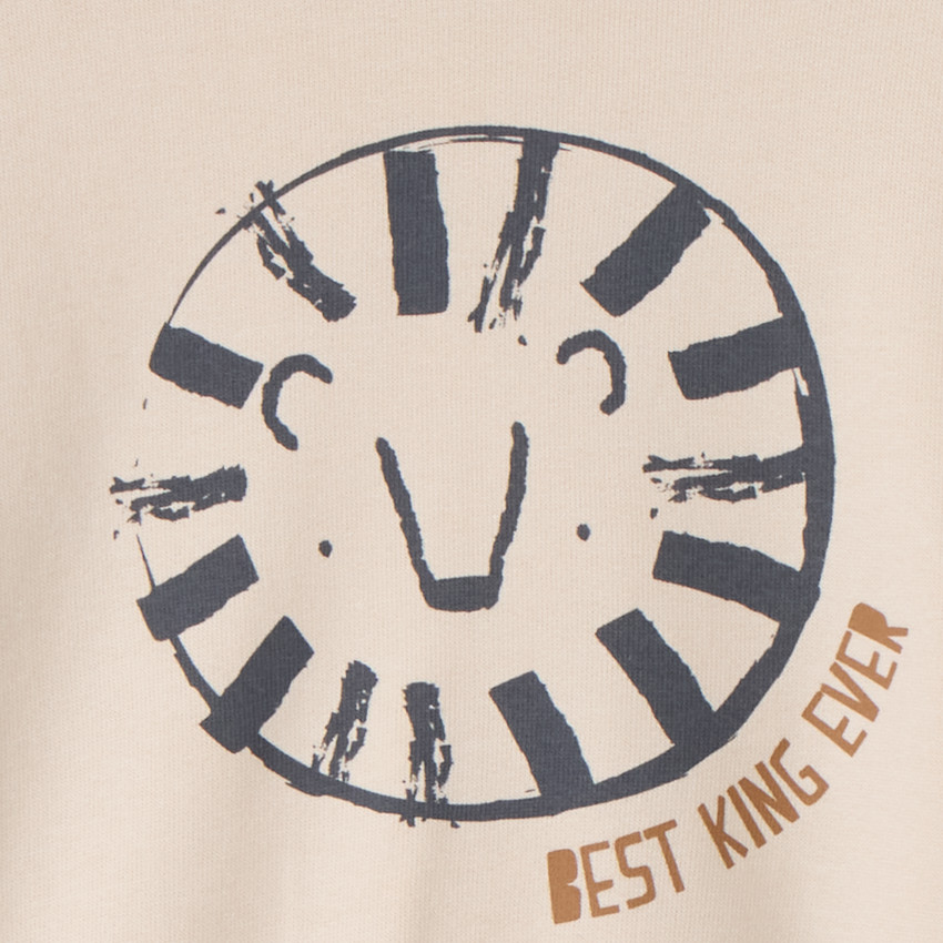 Φούτερ molleton oversize με φαντεζί τύπωμα για bebe αγόρι 