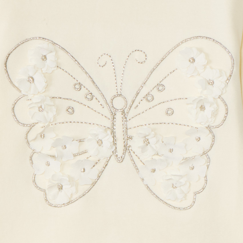 T-shirt με μακρύ μανίκι με σχέδιο πεταλούδας για κορίτσι μωρό 