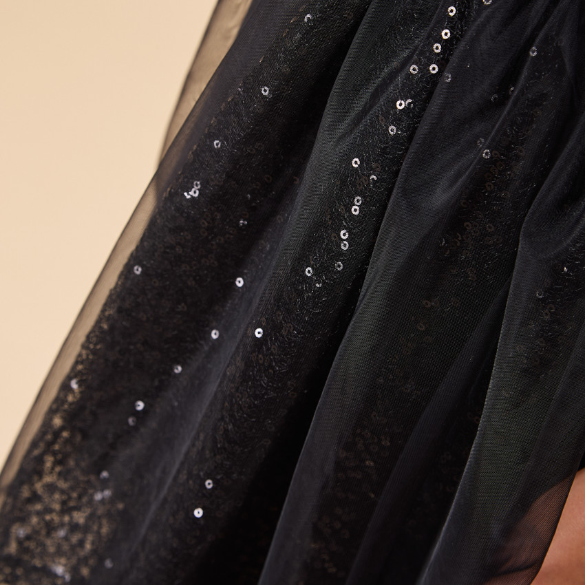 Φόρεμα γιορτής μακρυμάνικο με εφέ 2 σε 1 από παγιέτες για κορίτσι  Additional Φόρεμα γιορτής μακρυμάνικο με εφέ 2 σε 1 από παγιέτες για κορίτσι