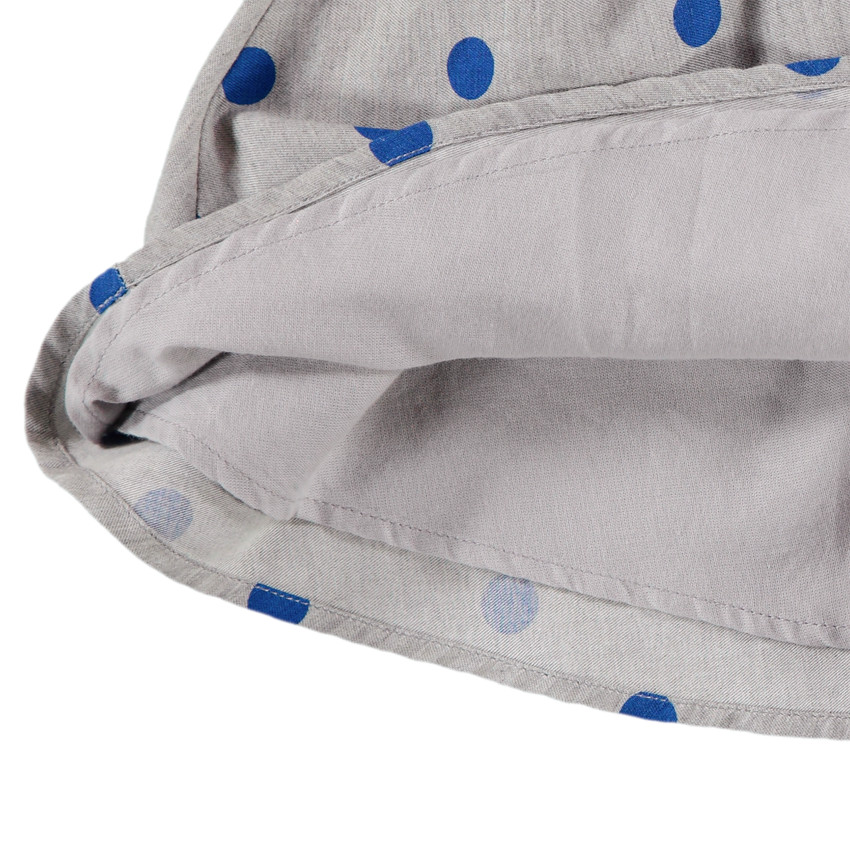 Φούστα με πουα και μέση με λάστιχο φαντεζί 