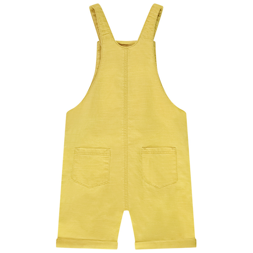 Σαλοπέτα κοντή πάνινη με κέντημα για bebe αγόρι 