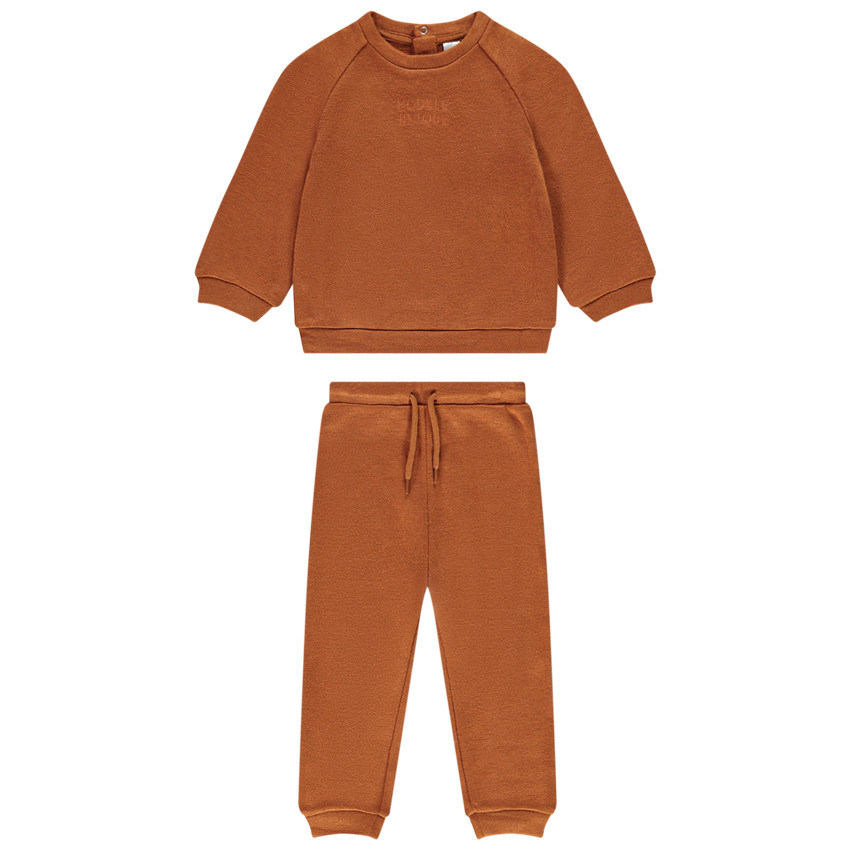 Ensemble jogging en tricot uni pour bébé garçon 