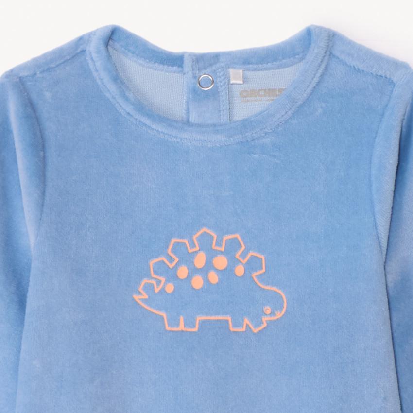 Ενιαίο βρεφικό υπνόσακος από βελούδο με σχέδιο για αγόρι. 