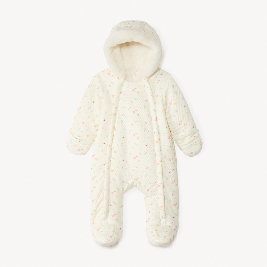 Πιλοτική φόρμα με floral σχέδιο για bebe κορίτσι με διαφορετικά τελειώματα ανάλογα με την ηλικία 