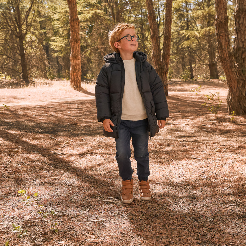 Μπουφάν micropolaire με κουκούλα για αγόρι 