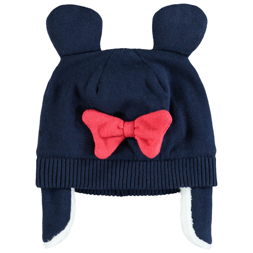 Bonnet en tricot doublé sherpa Minnie Disney 