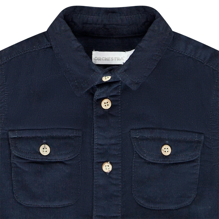 Chemise manches longues en velours avec double poches pour garçon Main Chemise manches longues en velours avec double poches pour garçon