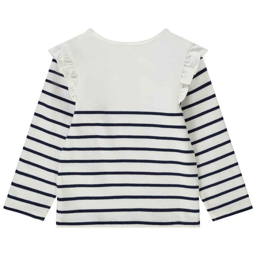 Τ-shirt μακρυμάνικο με σχέδιο μαρινιέρα για μωρό κορίτσι 