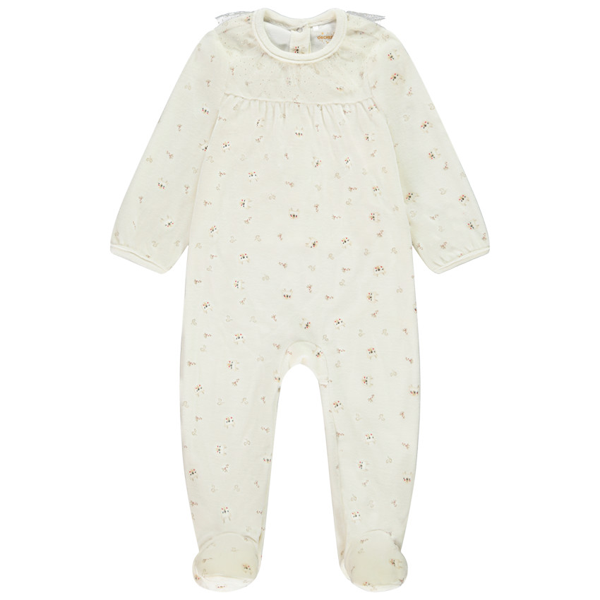 Φορμάκι από βελουτέ με σχέδιο βασίλισσες και γιακά με τούλι για bebe κορίτσι με διαφορετικές ανοίξεις ανάλογα με την ηλικία 