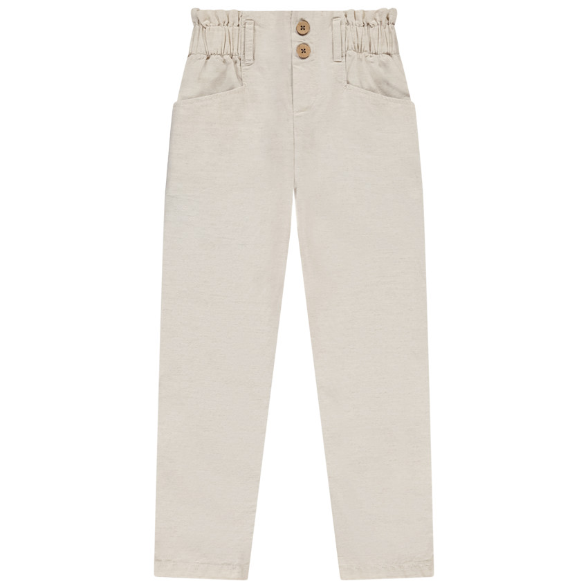 Παντελόνι paperbag με κουμπιά για κορίτσι 