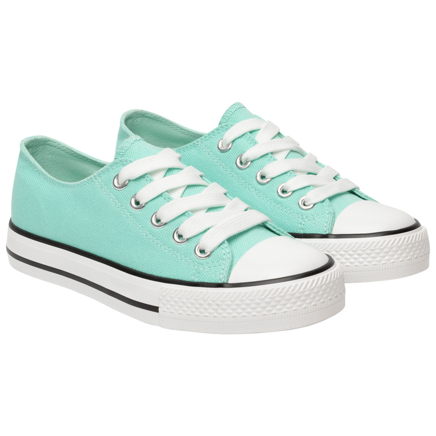 Baskets basses en toile à lacet pour fille 