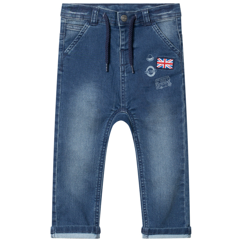 Jean με badges σε στυλ London για bebe αγόρι  Additional Jean με badges σε στυλ London για bebe αγόρι