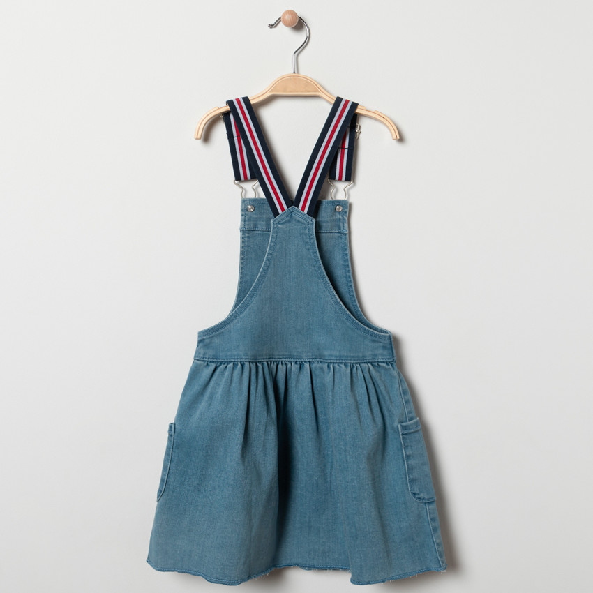 Φόρεμα σαλόπετα από denim για κορίτσι 