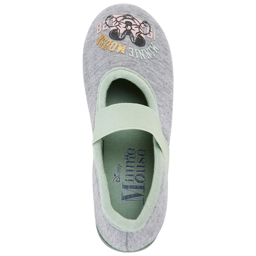 Πανίνα μπαλαρίνα σε γκρι χρώμα με ελαστικό και σχέδιο Minnie Disney για κορίτσι 