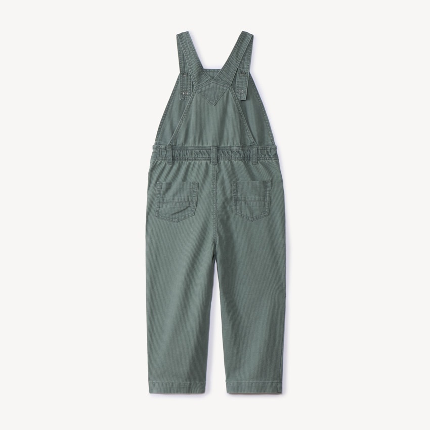 Μακριά σαλοπέτα υφασμάτινη με ριγέ εφέ και κέντημα σκούτερ για μωρό αγόρι 